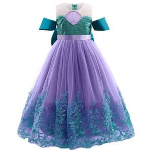 BAIGE Vestido de Sirena de Fantasía para Niña, Diseño de Princesa Ariel, Disfraz de Halloween para Niños, Ropa Infantil Suave - Product Image 3