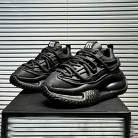 Chaussures pour hommes, nouvelles, à semelle épaisse, résistantes à l'usure, avec coussin d'air, respirantes et polyvalentes, en maille, couleur unie, résistantes à la saleté, chaussures décontractées