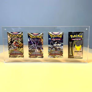 SHP Meilleures Ventes Acrylique Pokemon <span class=keywords><strong>Booster</strong></span> Packs Cas 4 Slot Pokemon Cartes Pack Haute Qualité Vitrine - Product Image 4