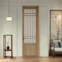 Porte complète en bois composite sans formaldéhyde, style chinois moderne, isolation acoustique, pour usage commercial