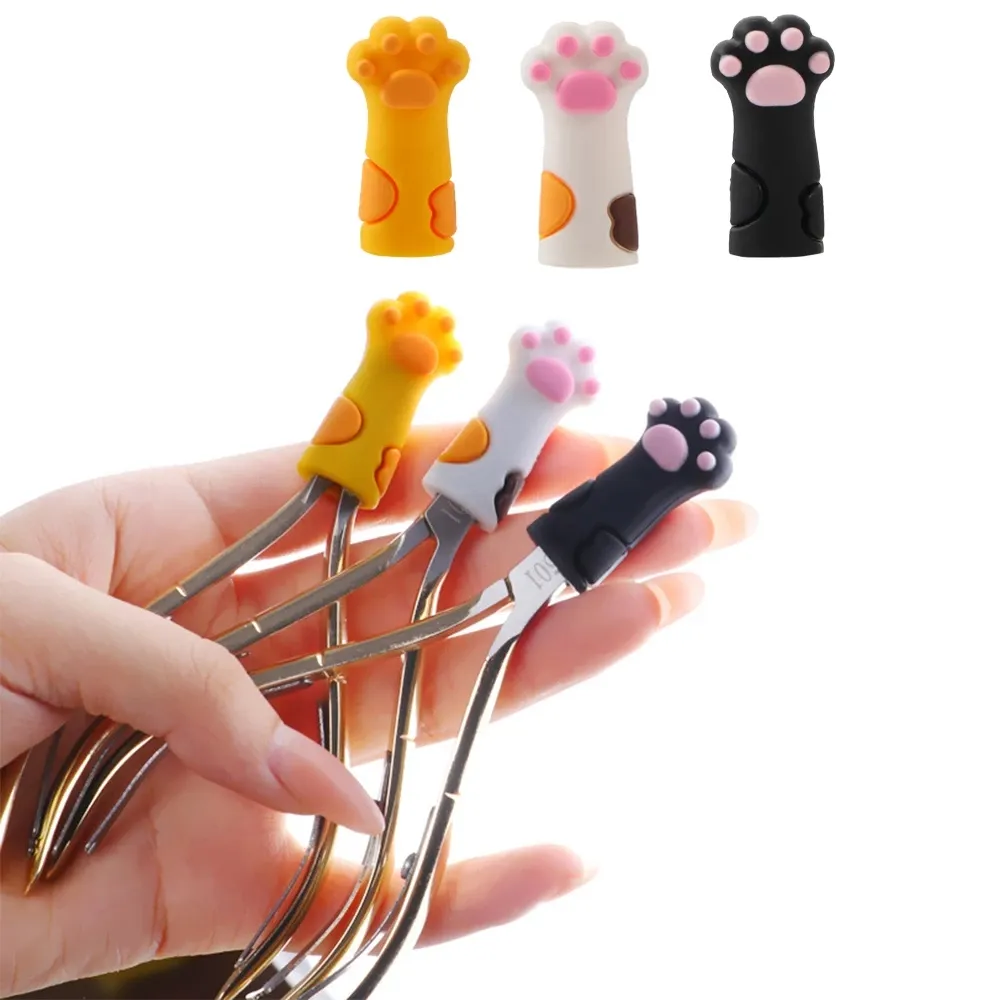 Dead Skin Tweezers Cap Nail Cuticle Scissors Nail Art Cat Claw Silicone Nipper Cover Protective Sleeve