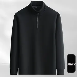 Sudadera de <span class=keywords><strong>hombre</strong></span> para primavera y otoño con media cremallera y cuello alto, chaqueta informal para <span class=keywords><strong>hombre</strong></span> - Product Image 6