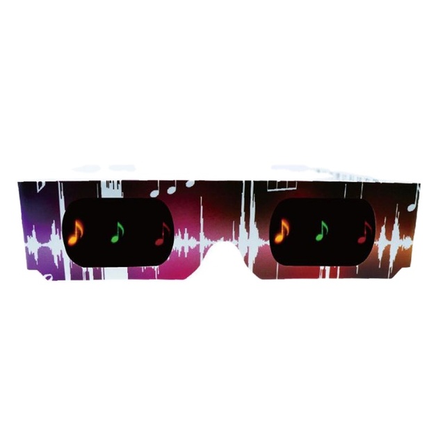 Fashion Concert Musical Note Paper Christmas Music Diffraction Glasses