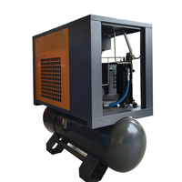 Compresseur d'air Laser Compresseur d'air 8bar 7.5hp 5.5kw PMVSD IP23 Compresseur d'air à vis intégré avec réservoir