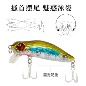 <b>Floating</b> Bait 64mm 6.0g Shallow Water Lure For Mandarin Fish Freshwater <b>Fishing</b> - Product Image 4