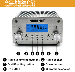 Transmisor FM Estéreo NIO-T15B de 15w con Control por <span class=keywords><strong>PC</strong></span>, Kit de Función Azul - Product Image 3