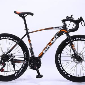 <span class=keywords><strong>Vélo</strong></span> de course sur <span class=keywords><strong>route</strong></span>, de ville et de montagne pour hommes et femmes, <span class=keywords><strong>cadre</strong></span> rigide en acier à haute teneur en <span class=keywords><strong>carbone</strong></span>, frein à disque double, 26 pouces, Cool Flying 60 Knife Bend - Product Image 5
