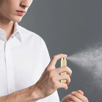 Flacon de parfum rechargeable en plastique de 20 ml personnalisé en usine, mini vaporisateur cylindrique de luxe, conteneur cosmétique de voyage