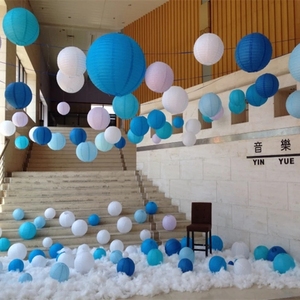 Nicro Tùy Chỉnh Kích Thước Đầy Màu Sắc Giấy Đèn Lồng Trang Trí Ngoài Trời Đám Cưới Đảng Nền Trang Trí Treo Giấy Chụp Đèn - Product Image 3