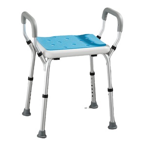 Tabouret de salle de bain adapté 49x39.5x70cm, chaise de douche antidérapante en alliage d'aluminium pour personnes âgées, légère avec siège imperméable - Product Image 2