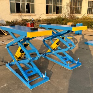 Elevador de Tijera Hidráulico de 3.5T para Instalación en Suelo - Diseño Empotrado que Ahorra Espacio, Elevación Estable para Talleres Automotrices Comerciales - Product Image 1