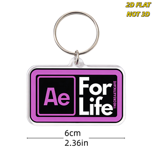 Ae for Life <span class=keywords><strong>Adobe</strong></span> After Effects Inspirierter Acryl-Schlüsselanhänger Kreativer Designer-Taschenanhänger & Schlüsselring-Accessoire für Videobearbeiter - Product Image 2
