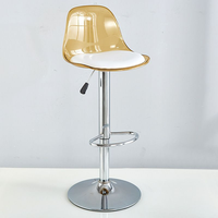 Tabouret de bar haut pivotant réglable en fer moderne et léger avec dossier pour bar à domicile, salon, usage commercial