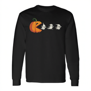 Camiseta de manga larga con diseño de Halloween Gamer Pumpkin Eating Ghosts - Product Image 2