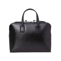Sacoche d'affaires exécutive pour ordinateur portable, en fibre de carbone et cuir premium, style sport 2026, imperméable