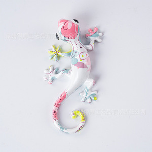 Imán para nevera estilo mexicano con diseño de Gecko, color blanco marfil, resina sintética, adhesivo magnético con forma de animal, 1 unidad, regalo de cumpleaños - Product Image 2