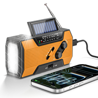 Radio Surya Portabel OEM Odm Outdoor 2000mAh Power Bank AM FM WB 4 Cara Pengisian Daya Alarm SOS Noodradio untuk Berkemah Mendaki Gunung