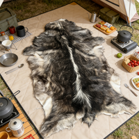 Tapis en fourrure de chèvre véritable, tapis en fourrure pour salon