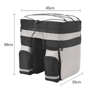 自行车后备箱包 60L 大容量后架包 3 合 1 多功能后座储物架，适用于山地自行车 - Product Image 2