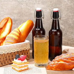 Hổ phách màu sắc rõ ràng Glass rượu bia chai cho uống bia Trung Quốc nhà máy giá với Flip-Top - Product Image 6