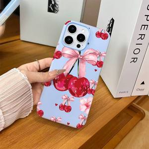 2-in-1 Süße Kirsch-Schleife Handyhülle für iPhone 17 16 15 14 13 12 11 Pro Max 17 Air 2in1 Stoßfeste Matte Weiche Schutzhülle - Product Image 5