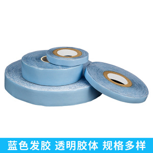 Cinta adhesiva para extensiones de cabello, azul, 10g, ancha, impermeable, resistente al sudor, de doble cara, para reemplazo de cabello sin costuras - Product Image 3