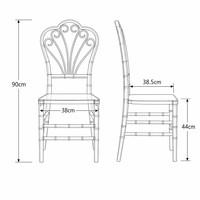 Chaise empilable en plastique OEM élégante, transparente, durable, minimaliste, légère, pour intérieur/extérieur, hôtel, mariage, banquet, salon
