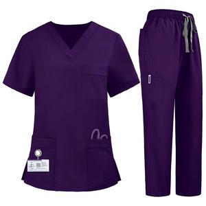 Uniforme d'infirmière et de médecin Poches Tops Pantalon de travail à jambe droite extensible pour la clinique médicale hospitalière - Product Image 3