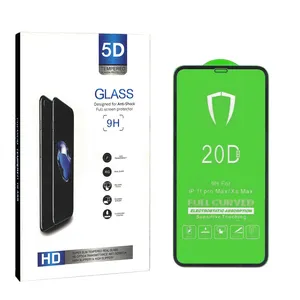10H 3D Vidro Temperado Protetor de Tela Do Telefone Móvel Para Telefones Celulares iPhone 10D Curvo Vidro Protetor De Tela LCD Full