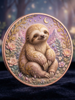 Pièce de monnaie en cuivre pur 999 de 5 oz, plaquée, ronde, couleur UV, série animale en relief, édition collector 3D haute définition