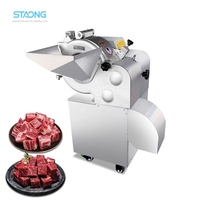 Machine à découper la viande en acier inoxydable, automatique, pour couper en dés, trancher et déchiqueter le bœuf, le porc, le poulet et les légumes