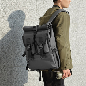 2025 Trendy Waterproof Oxford Polyester Laptop BackBags for Men Commuting Cycling Multi-Pocket Expandable School <b>Bag</b> - Product Image 5