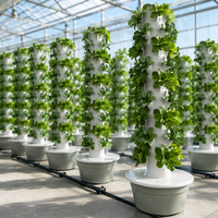Tour hydroponique verticale pour la culture de légumes en serre, sans sol, avec système d'irrigation