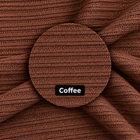 Tissu en polyester côtelé double mat, texturé et extensible pour la confection de vêtements et de mode