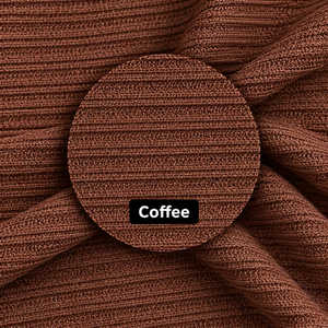 Tissu en polyester côtelé double mat, texturé et extensible pour la confection de vêtements et de mode - Product Image 4