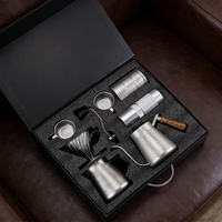 Ensemble cadeau d'accessoires classiques pour café avec bec verseur col de cygne - Métal et verre durables, personnalisable, qualité alimentaire, design portable