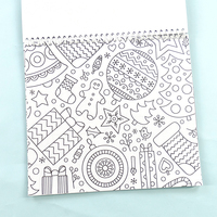 Livre de coloriage avec crayons pour enfants, autocollant de noël, dessin en spirale, ensemble de peinture artistique, cadeau pour les petits