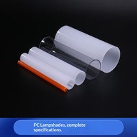 Couverture de lampe LED : Tube diffuseur de lumière en PC, blanc laiteux, haute transparence, tube décoratif rond