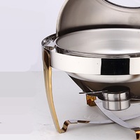 Conteneur rond en acier inoxydable DELE, chauffé et conservé au chaud (50-70°C) pour hôtels, traiteurs et buffets.