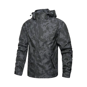 Veste d'hiver Veste d'extérieur légère <span class=keywords><strong>et</strong></span> imperméable Saison d'hiver Manteau d'extérieur à capuche solide avec boutons Veste de <span class=keywords><strong>pluie</strong></span> d'extérieur - Product Image 1