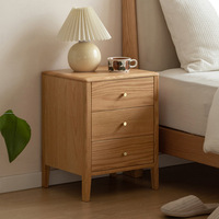 Table de chevet en bois massif, moderne et simple, petite armoire de rangement en bois pour chambre à coucher, avec tiroirs