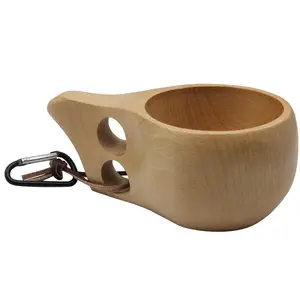 Tasses à thé en bois de Style nordique finlandaise, tasses à café personnalisées et réutilisables