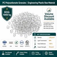 Gránulos de PC de Grado Óptico al por Mayor, Pellets de Resina de Policarbonato de Alta Claridad para Inyección, para Lentes de Precisión y OEM Médico