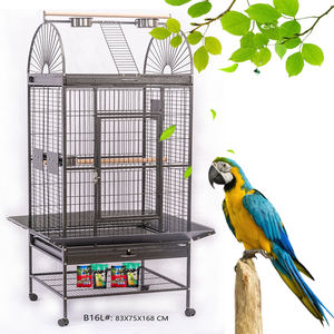 Yoeller Grosir Desain Model Mewah Besar Kawat Hitam Jaring Logam Besi Burung Beo Burung Kenari Budgie Kandang Burung Peliharaan untuk Dijual - Product Image 3