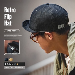 Cappello da Baseball Vintage in Denim da Uomo Maden, con Visiera Corta, Stile Streetwear e Workwear, Lavato, Tendenza Autunnale 2026 - Product Image 1