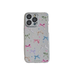 Funda de Teléfono con Espejo y Lazo de Puntos Coloridos para iPhone 17 Pro Max 15 14 13 12, Linda Funda para Mujer - Product Image 5