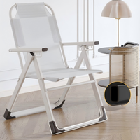 Chaise de plage pliable personnalisable Hangrui en maille, grand tube carré, inclinable et réglable, pour parc, camping, maison, bureau