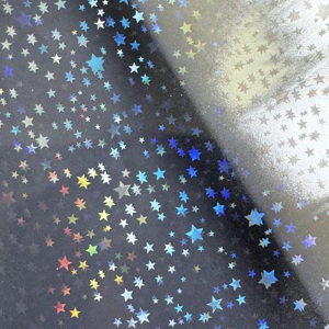 Pellicola Olografica Super Adesiva a Cinque Stelle per Laminazione a Freddo, Rotoli con Motivo a Stelle per Stampa, Imballaggio/Cartoni per Prodotti/Scatole Rigide - Product Image 5