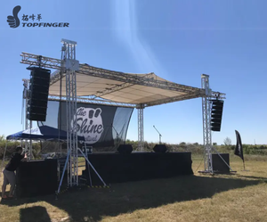 Système de treillis d'éclairage en aluminium de toile de fond de scène de haut-parleurs de toit légers à structure sonore carrée pour les affichages de scène - Product Image 2