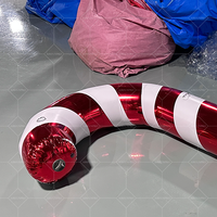 Canne à sucre gonflable PVC boule géante extérieure résistant aux intempéries sérigraphie étanche publicité événement noël 8m mer